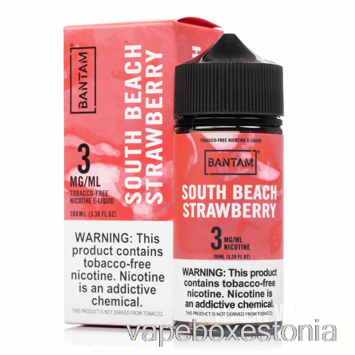 Vape Box Estonia South Beach Maasikas - Bantam Vape - 100ml 0mg